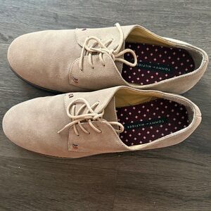 Tommy Hilfiger Beige Suede Oxfords